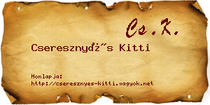 Cseresznyés Kitti névjegykártya