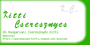 kitti cseresznyes business card